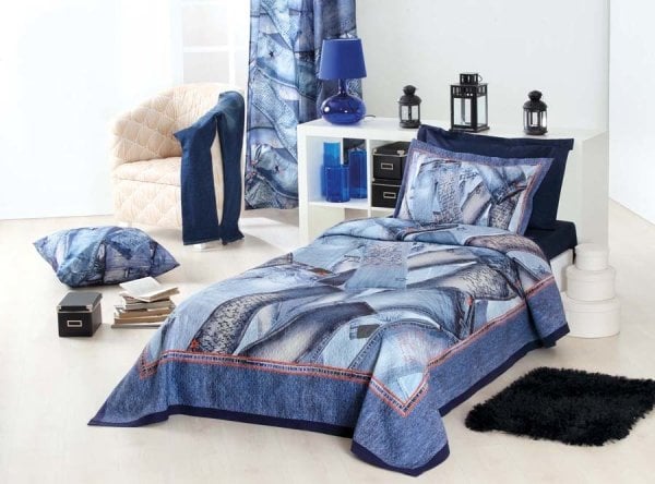 Blue Jean Yatak Örtüsü (Tek Kişilik)