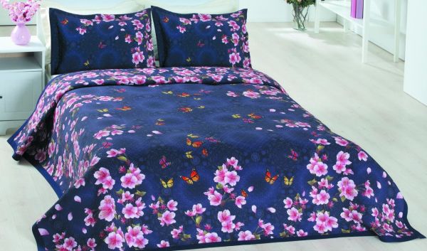 Gardenya Çift Kişilik Jakarlı Dokuma Yatak Örtüsü