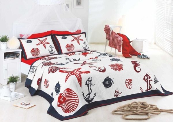Sea Shell Çift Kişilik Yatak Örtüsü